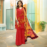 3 Pc Unstitched Printed Lawn Suit By Maria B