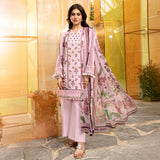 3 Pc Unstitched Printed Lawn Suit By Maria B