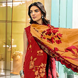 3 Pc Unstitched Printed Lawn Suit By Maria B
