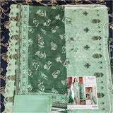 3 Pc Unstitched Embroidered Lawn Suit By Nisha Designers