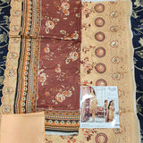 3 Pc Unstitched Embroidered Lawn Suit By Nisha Designers
