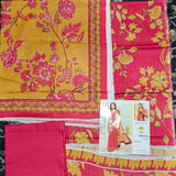 3 Pc Unstitched Printed Lawn Suit By Maria B