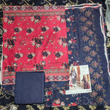 3 Pc Unstitched Embroidered Lawn Suit By Nisha Designers
