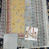 3 Pc Unstitched Embroidered Lawn Suit By Nisha Designers