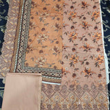 3 Pc Unstitched Embroidered Lawn Suit By Nisha Designers