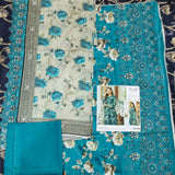 3 Pc Unstitched Embroidered Lawn Suit By Nisha Designers