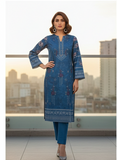 Elegant 3-Piece Printed Viscose Embroidered Suit By Nisha