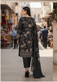 Elegant 3-Piece Printed Viscose Embroidered Suit By Nisha