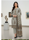 Elegant 3-Piece Printed Viscose Embroidered Suit By Nisha