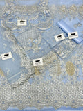 3 Pc Unstitched Embroidered cotton  Suit By Maria B WEDDING EDITION