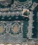3 Pc Unstitched Embroidered cotton  Suit By Maria B WEDDING EDITION