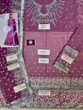 3 Pc Unstitched Embroidered cotton  Suit By Maria B WEDDING EDITION