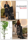 Elegant 3-Piece Printed Viscose Embroidered Suit By Nisha