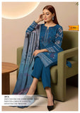Elegant 3-Piece Printed Viscose Embroidered Suit By Nisha