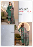 Elegant 3-Piece Printed Viscose Embroidered Suit By Nisha