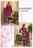 Elegant 3-Piece Printed Viscose Embroidered Suit By Nisha