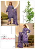 Elegant 3-Piece Printed Viscose Embroidered Suit By Nisha