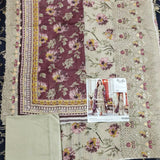 3 Pc Unstitched Embroidered Lawn Suit By Nisha Designers